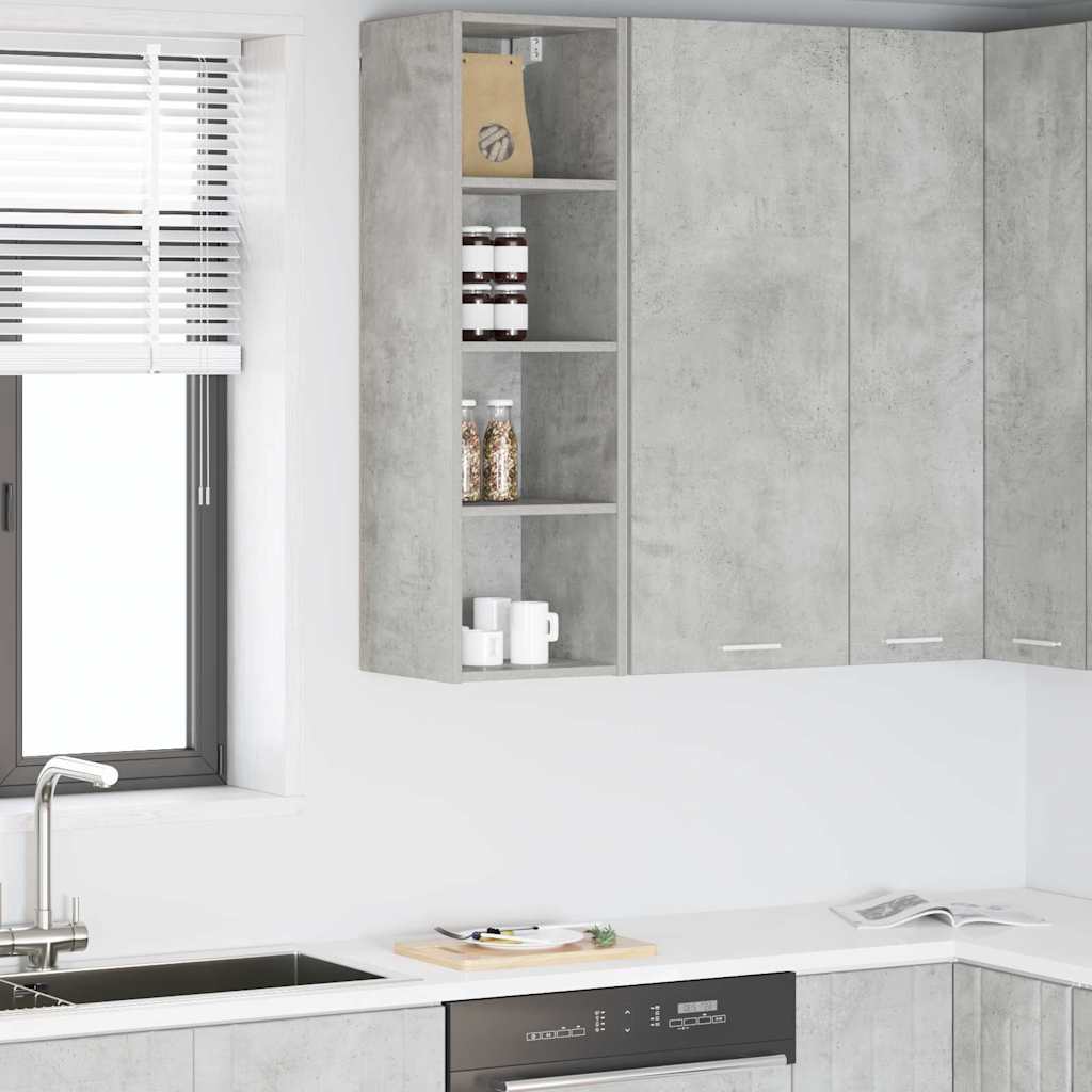 vidaXL Hängeschrank Beton Grau 30 x 29,5 x 100 cm Holzwerkstoff