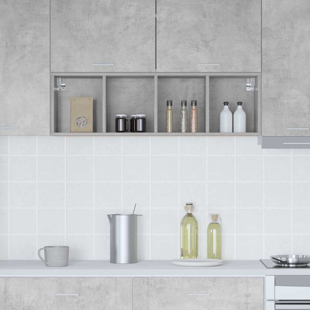 vidaXL Hängeschrank Beton Grau 30 x 29,5 x 100 cm Holzwerkstoff