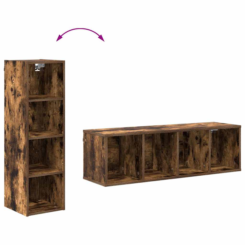 vidaXL Hängeschrank Geräucherte Eiche 30 x 29,5 x 100 cm Holzwerkstoff