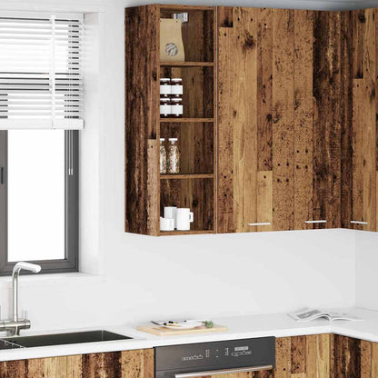 vidaXL Hängeschrank Altholz 30 x 29,5 x 100 cm Holzwerkstoff