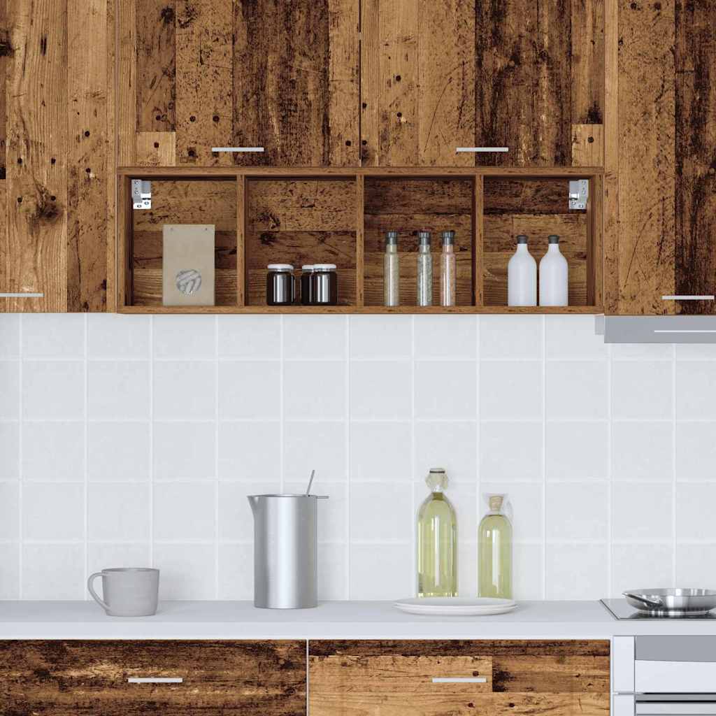 vidaXL Hängeschrank Altholz 30 x 29,5 x 100 cm Holzwerkstoff