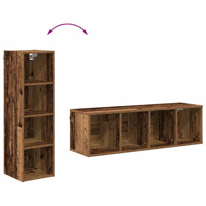 vidaXL Hängeschrank Altholz 30 x 29,5 x 100 cm Holzwerkstoff