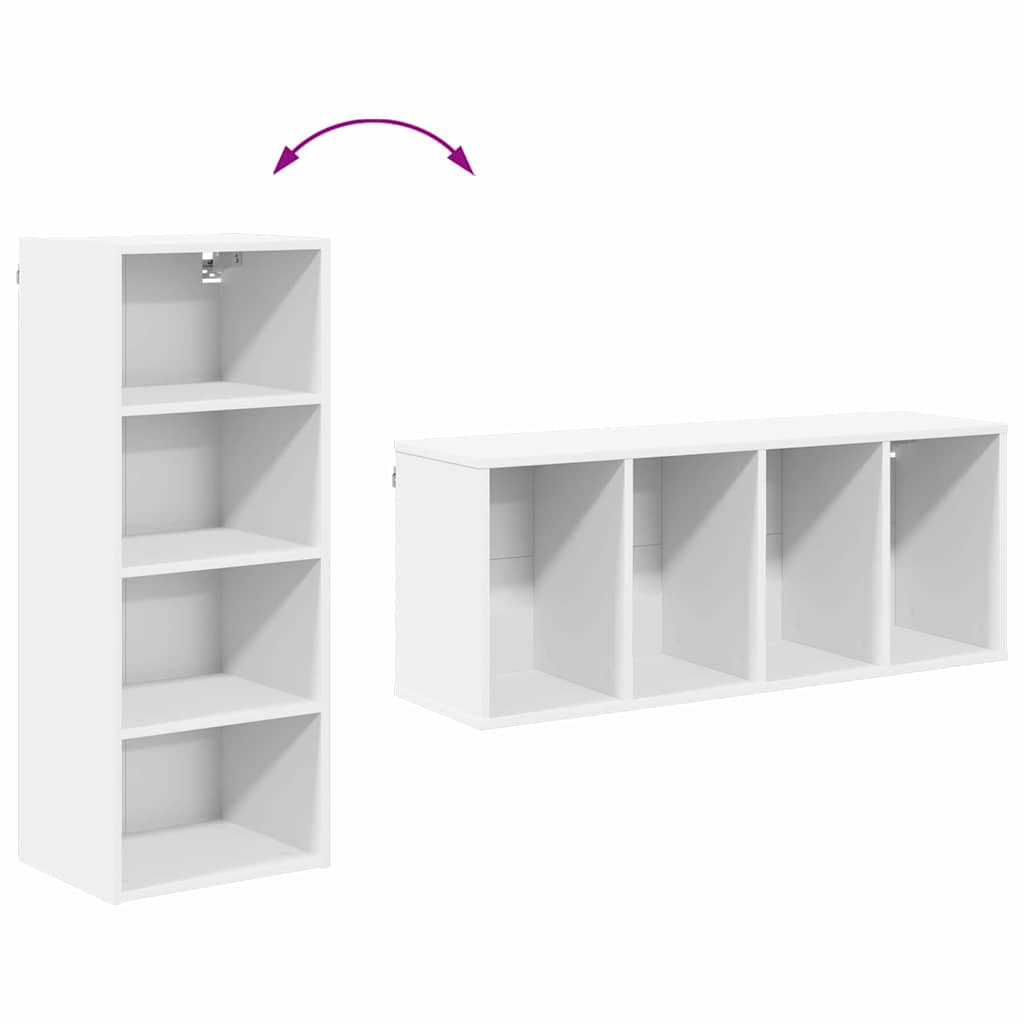 vidaXL Hängeschrank mit Speicher Weiß 40 x 29,5 x 100 cm Holzwerkstoff