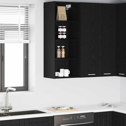 vidaXL Hängeschrank Schwarz Eichen-Optik 40 x 29,5 x 100 cm