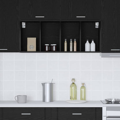 vidaXL Hängeschrank Schwarz Eichen-Optik 40 x 29,5 x 100 cm