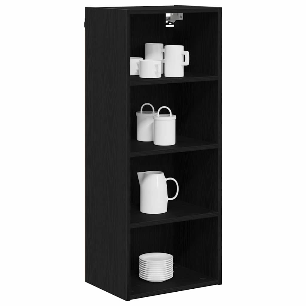 vidaXL Hängeschrank Schwarz Eichen-Optik 40 x 29,5 x 100 cm
