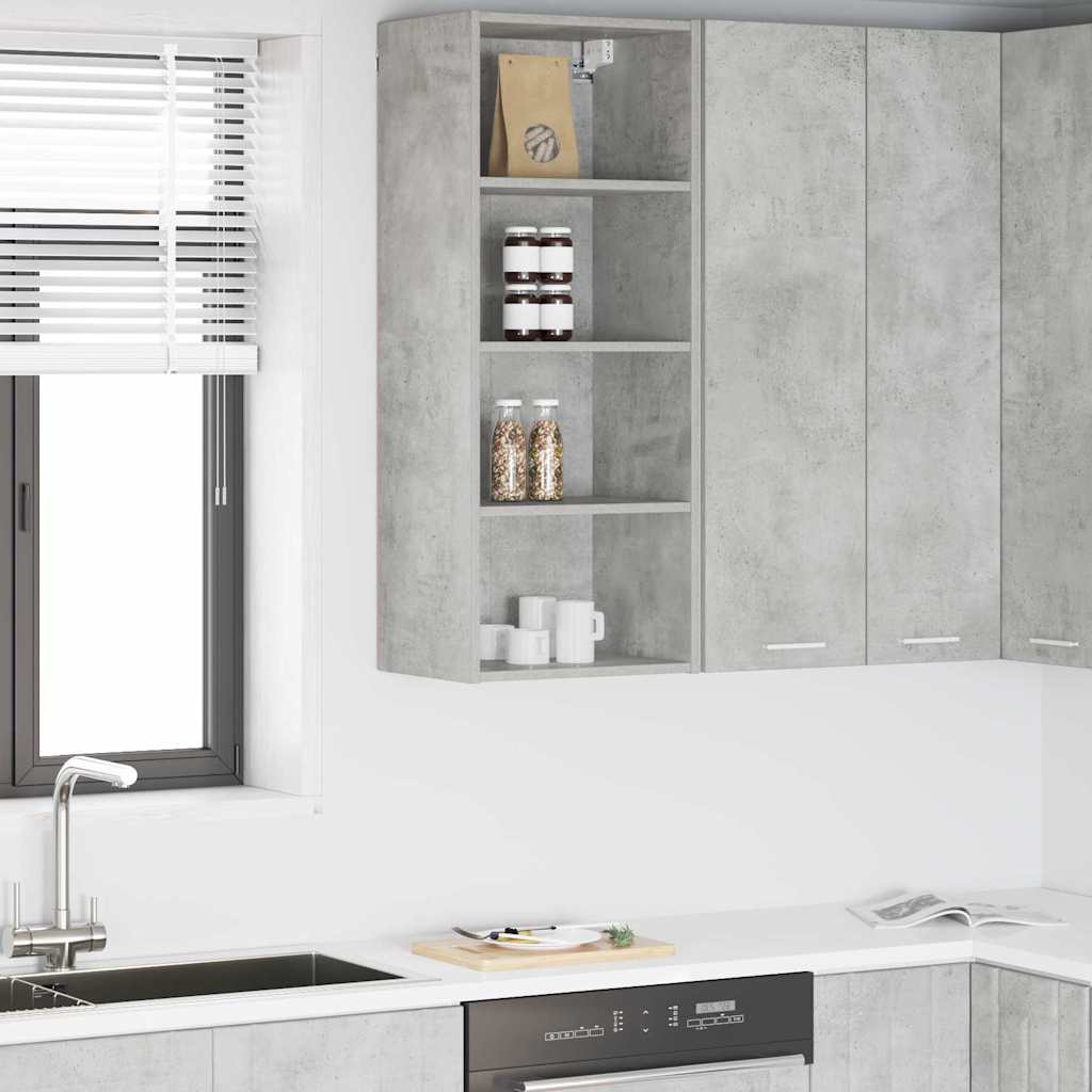 vidaXL Hängeschrank Beton Grau 40 x 29,5 x 100 cm Holzwerkstoff