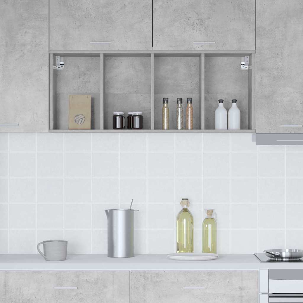 vidaXL Hängeschrank Beton Grau 40 x 29,5 x 100 cm Holzwerkstoff