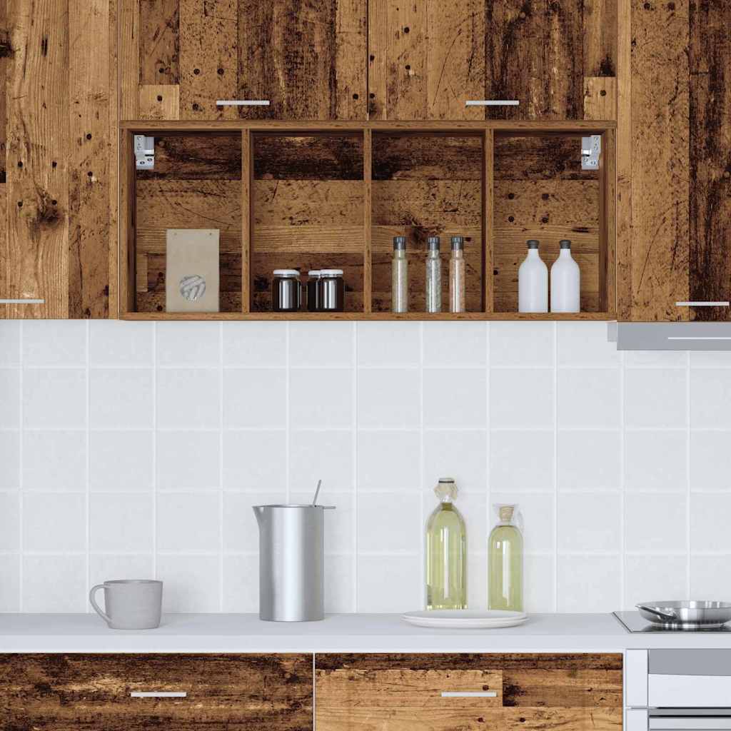 vidaXL Hängeschrank Altholz 40 x 29,5 x 100 cm Holzwerkstoff