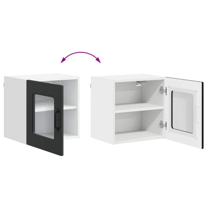 vidaXL Küchenschrank mit Speicher Kalmar 2 pcs Schwarz 40 x 31 x 40 cm