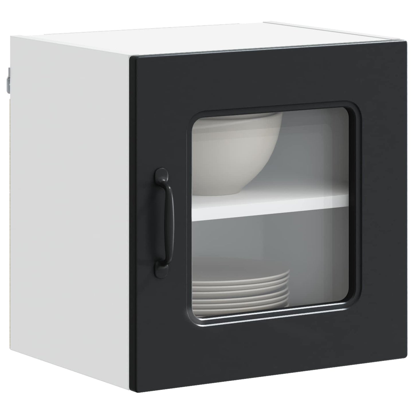 vidaXL Küchenschrank mit Speicher Kalmar 2 pcs Schwarz 40 x 31 x 40 cm