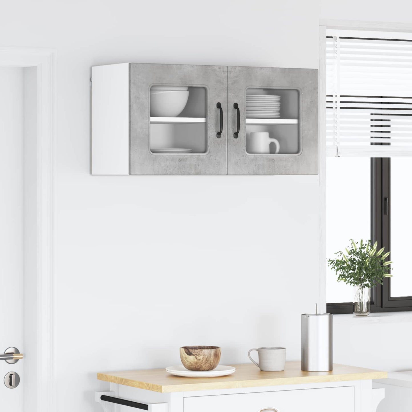 Küchenschrank Kalmar 2 pcs Beton Grau 40 x 31 x 40 cm