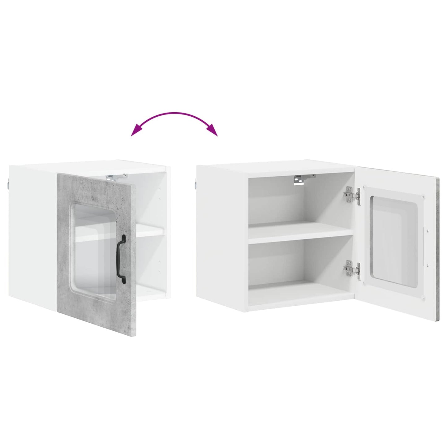 vidaXL Küchenschrank Kalmar 2 pcs Beton Grau 40 x 31 x 40 cm
