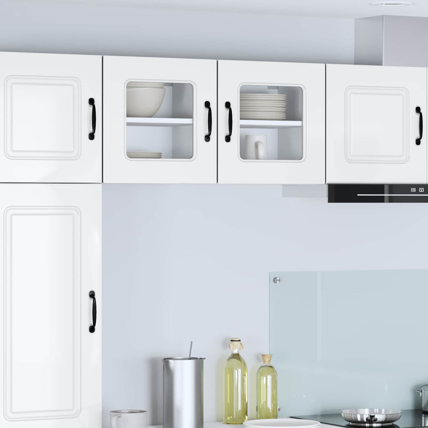 vidaXL Küchenschrank Kalmar 2 pcs Hochglanz Weiß 40 x 31 x 40 cm