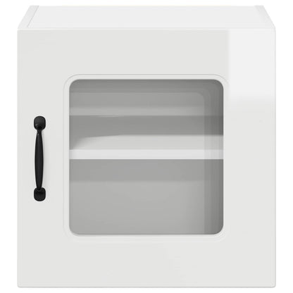 vidaXL Küchenschrank Kalmar 2 pcs Hochglanz Weiß 40 x 31 x 40 cm