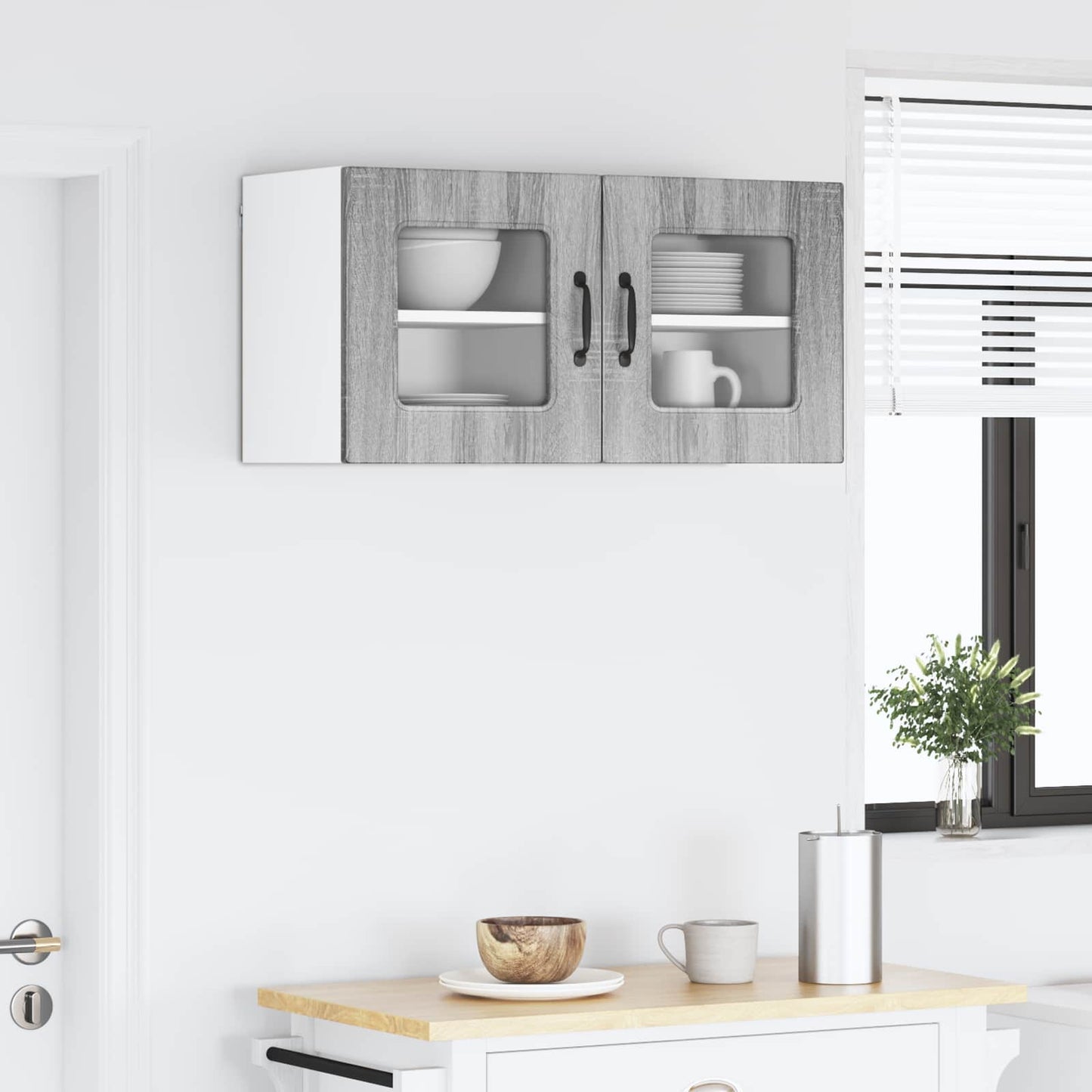 vidaXL Küchenschrank Kalmar 2 pcs Graues Sonoma 40 x 31 x 40 cm