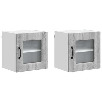 vidaXL Küchenschrank Kalmar 2 pcs Graues Sonoma 40 x 31 x 40 cm