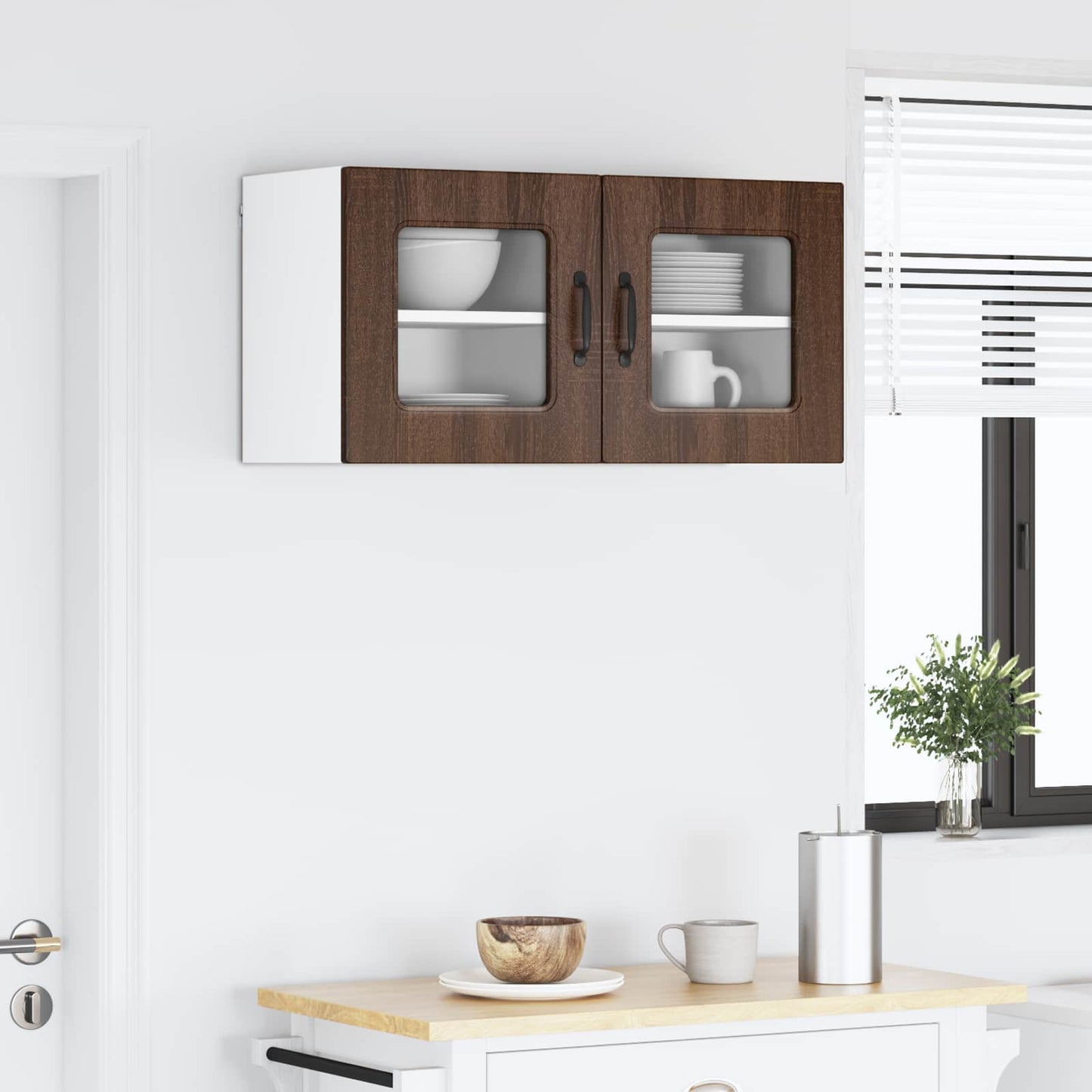 vidaXL Küchenschrank Kalmar 2 pcs Braun Eichen-Optik 40 x 31 x 40 cm