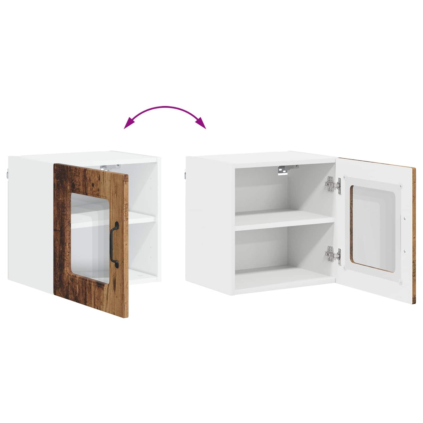 vidaXL Küchenschrank mit Speicher Kalmar 2 pcs Altholz 40 x 31 x 40 cm