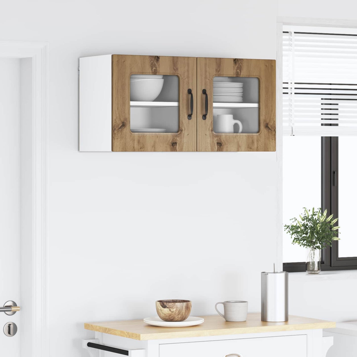 vidaXL Küchenschrank Kalmar 2 pcs Artisan-Eiche 40 x 31 x 40 cm
