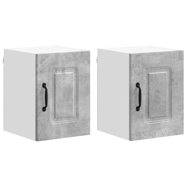 vidaXL Küchenschrank Kalmar 2 pcs Beton Grau 30 x 31 x 40 cm