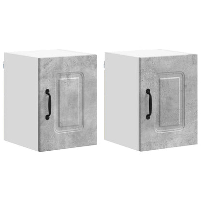 vidaXL Küchenschrank Kalmar 2 pcs Beton Grau 30 x 31 x 40 cm