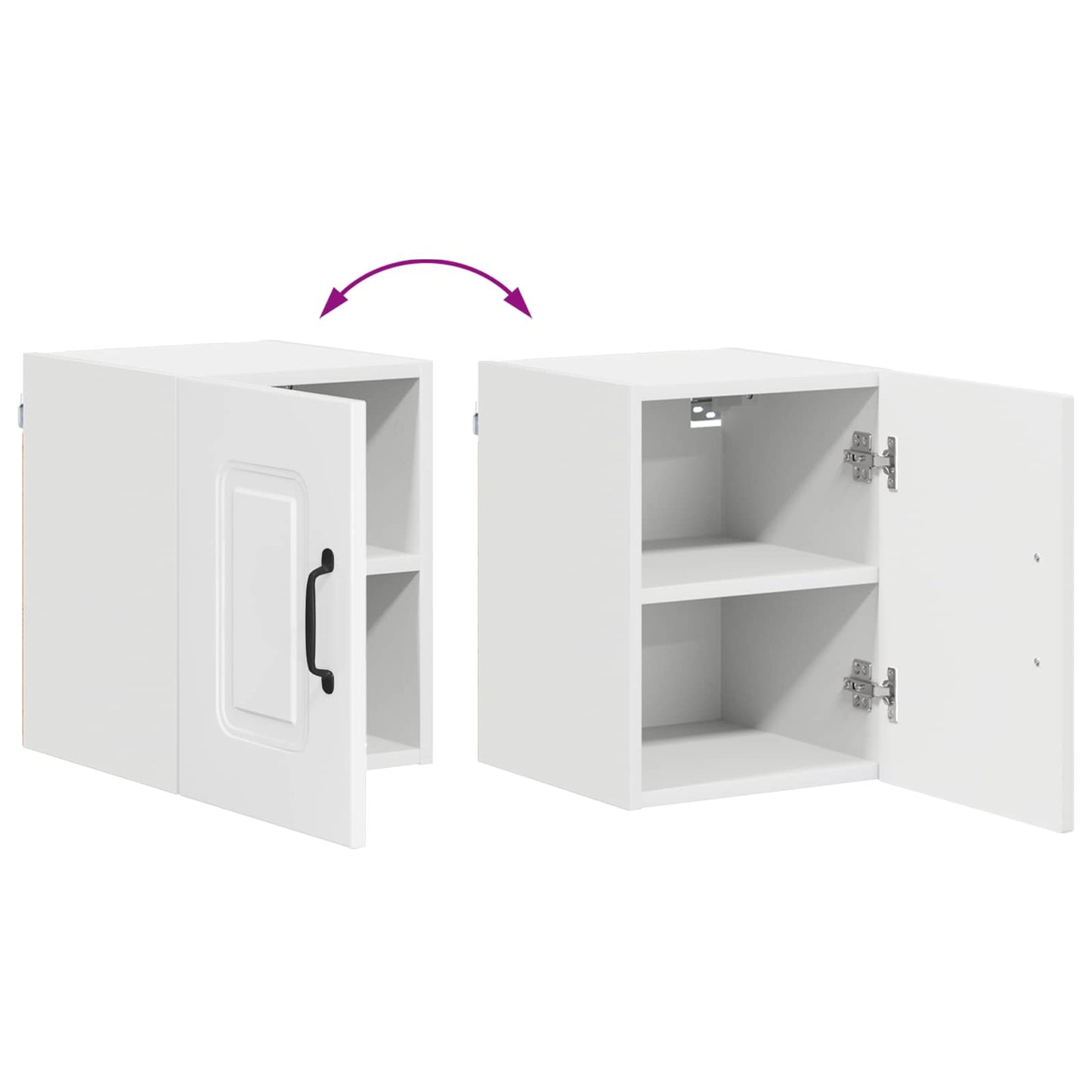 vidaXL Küchenschrank Kalmar Hochglanz Weiß 30 x 31 x 40 cm