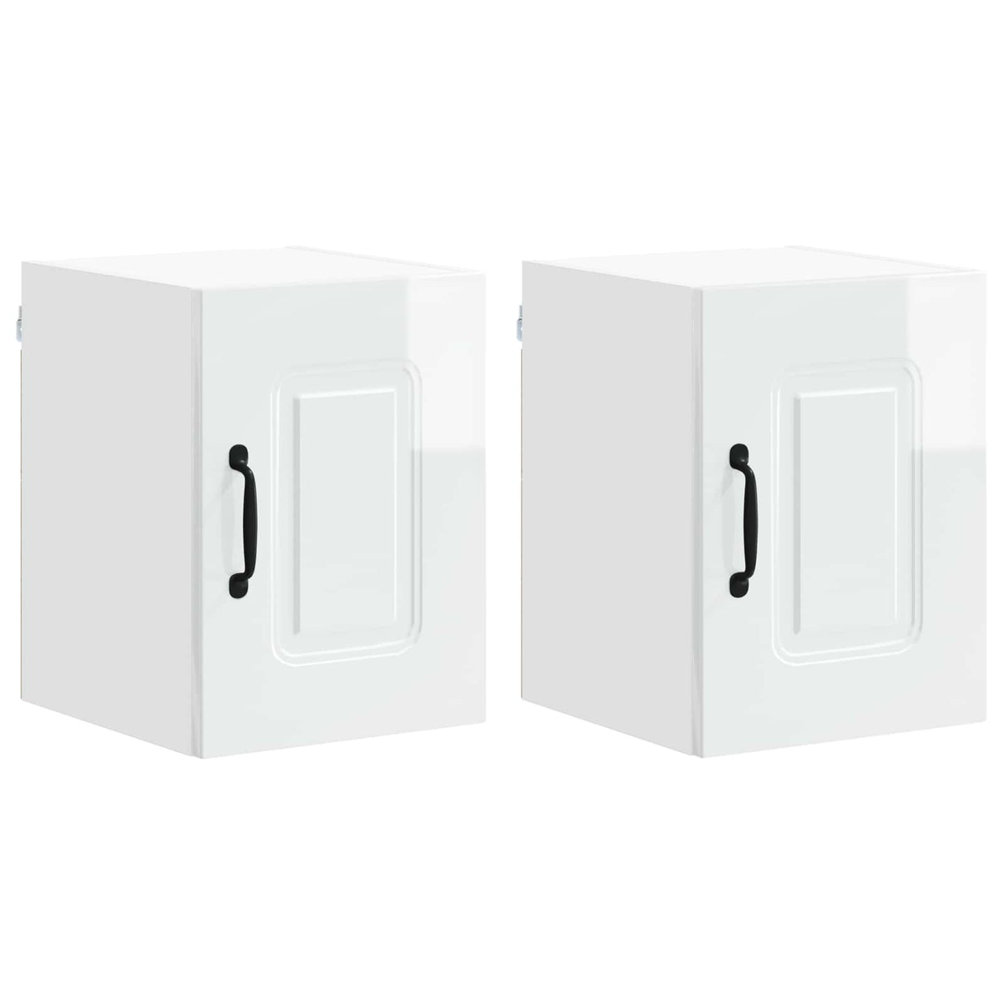 vidaXL Küchenschrank Kalmar 2 pcs Hochglanz Weiß 30 x 31 x 40 cm