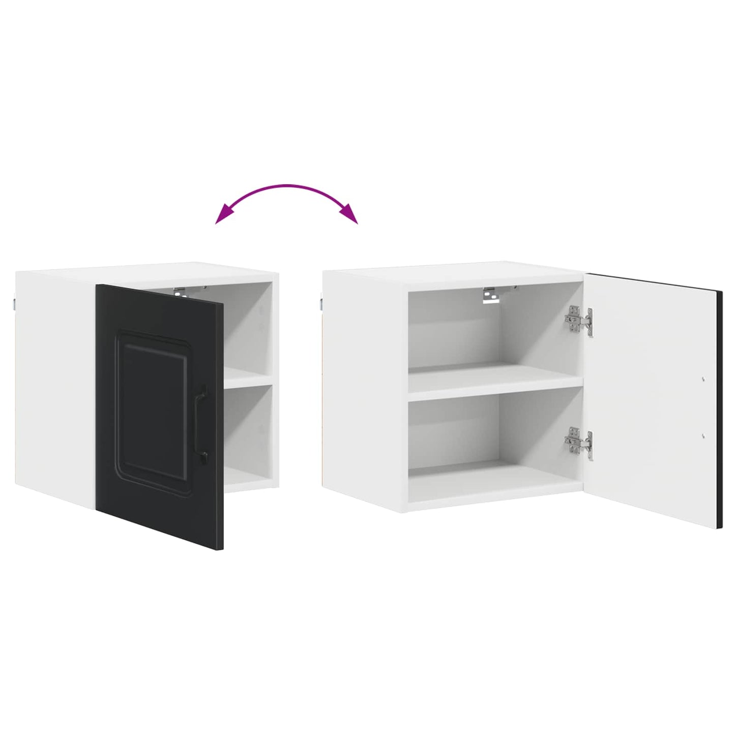 vidaXL Küchenschrank mit Speicher Kalmar 2 pcs Schwarz 40 x 31 x 40 cm