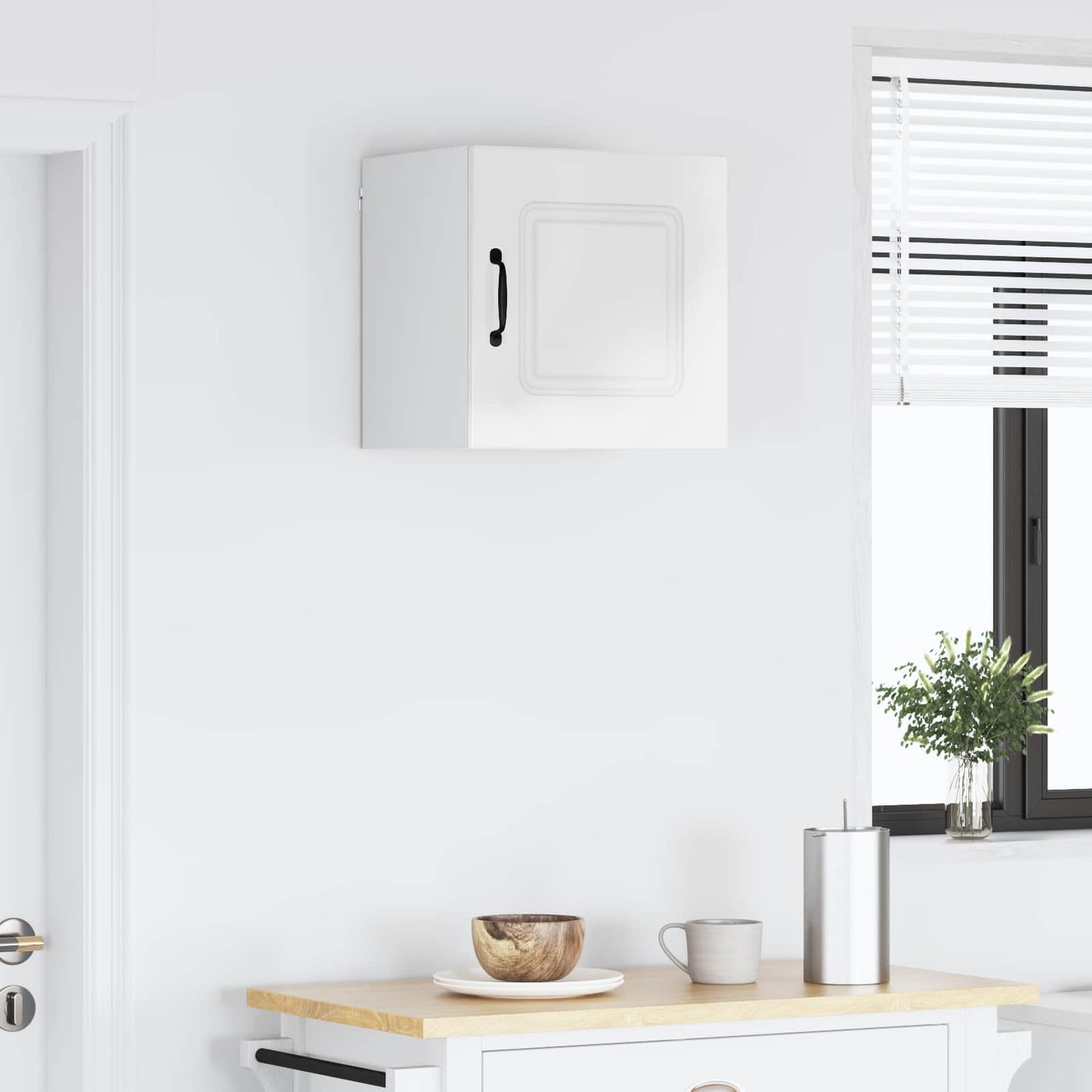 vidaXL Küchenschrank Kalmar Hochglanz Weiß 40 x 31 x 40 cm