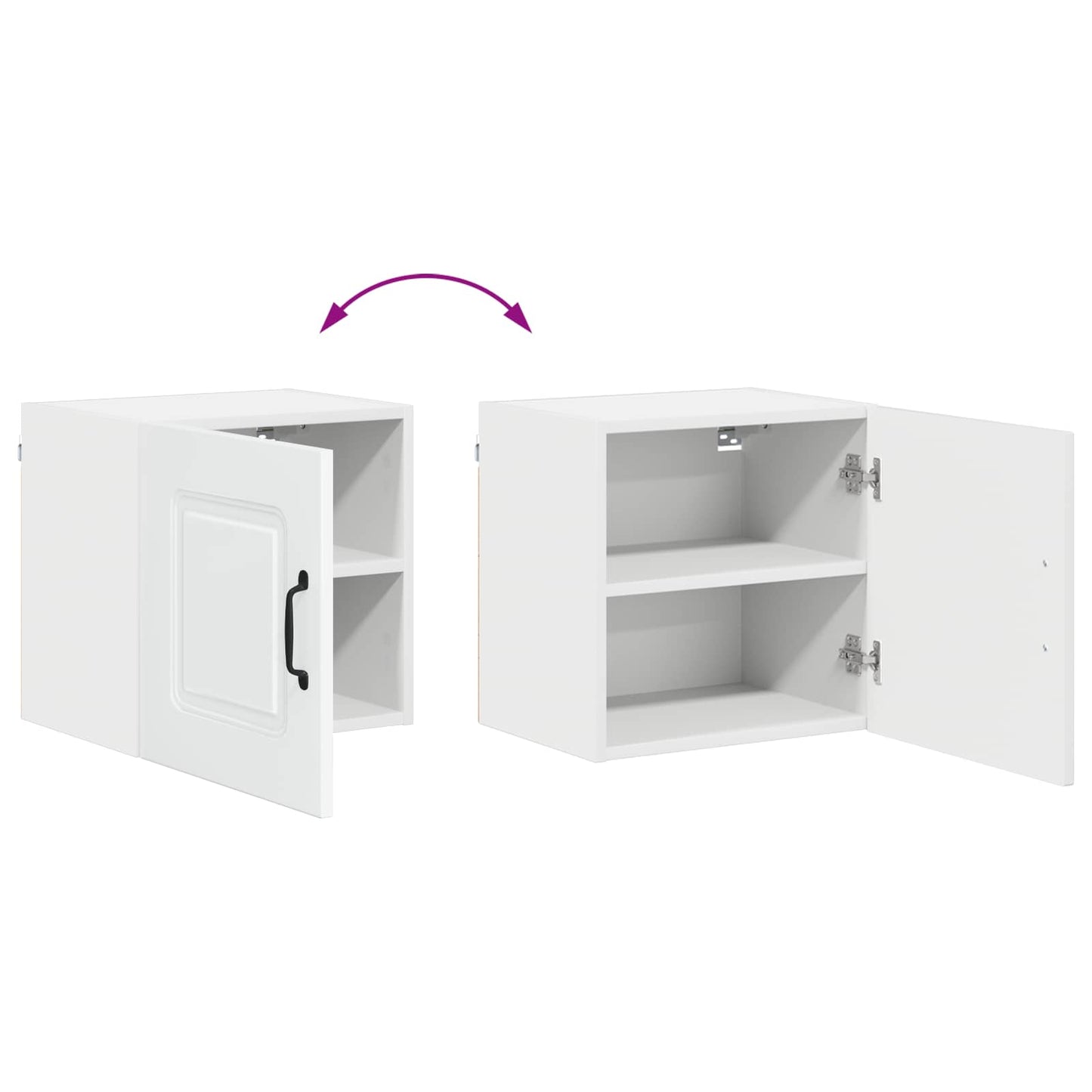 vidaXL Küchenschrank Kalmar Hochglanz Weiß 40 x 31 x 40 cm