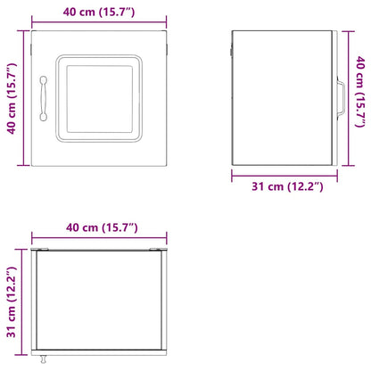 vidaXL Küchenschrank Kalmar Hochglanz Weiß 40 x 31 x 40 cm