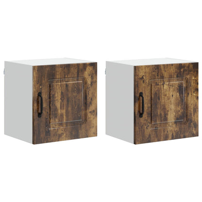 vidaXL Küchenschrank Kalmar 2 pcs Geräucherte Eiche 40 x 31 x 40 cm