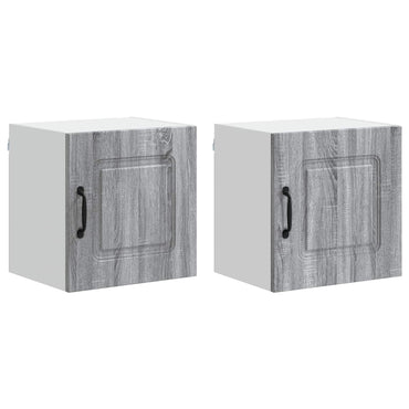 vidaXL Küchenschrank Kalmar 2 pcs Graues Sonoma 40 x 31 x 40 cm