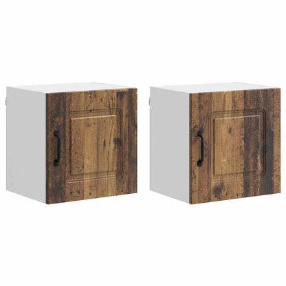 vidaXL Küchenschrank mit Speicher Kalmar 2 pcs Altholz 40 x 31 x 40 cm