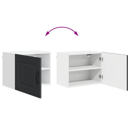 vidaXL Küchenschrank mit Speicher Kalmar 2 pcs Schwarz 50 x 31 x 40 cm