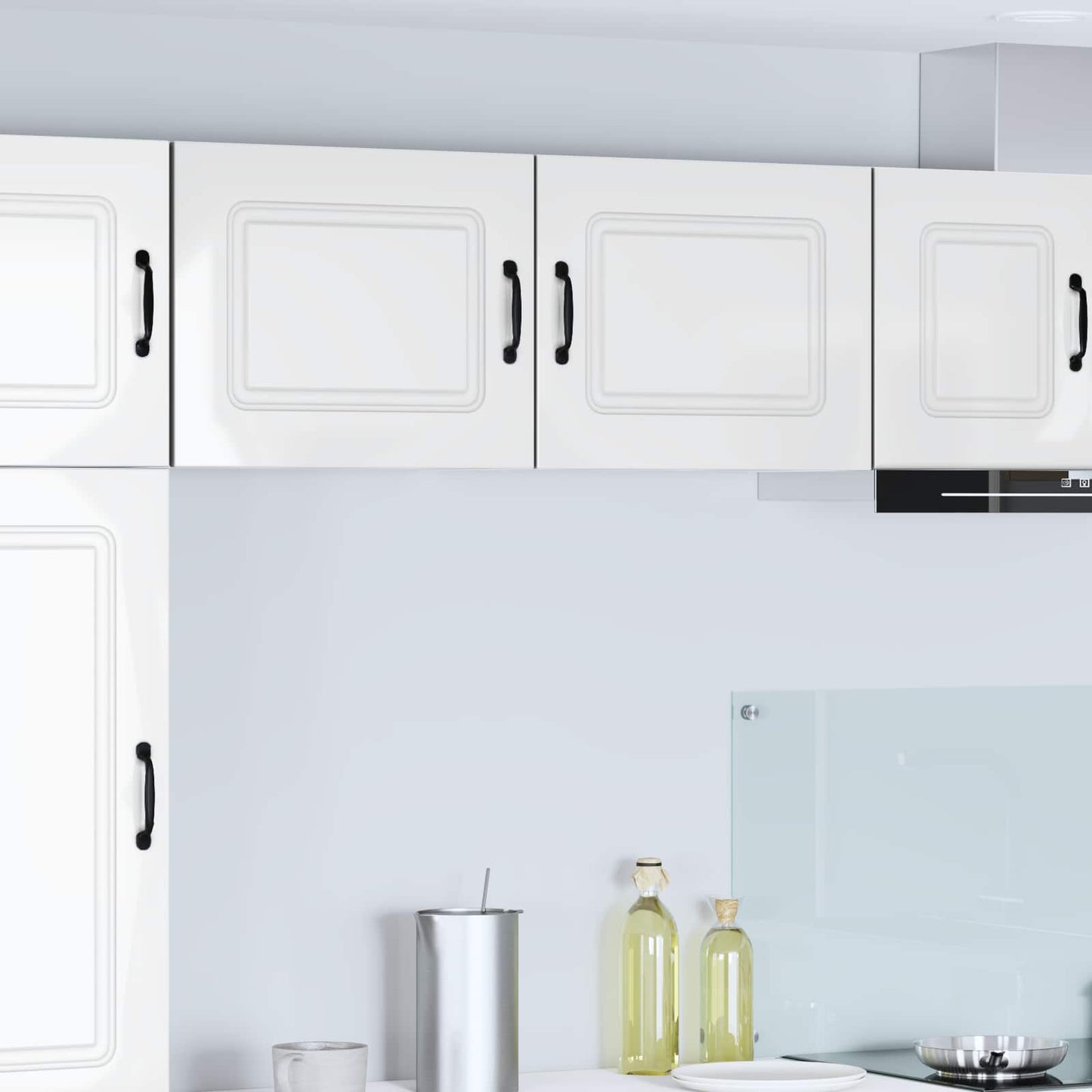 vidaXL Küchenschrank Kalmar 2 pcs Hochglanz Weiß 50 x 31 x 40 cm