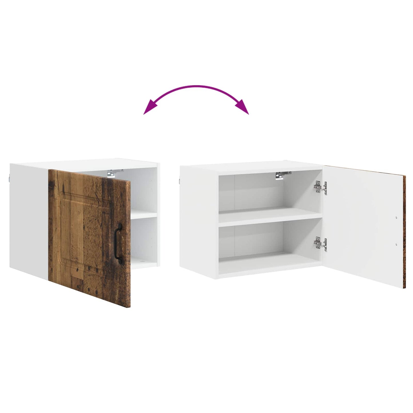 vidaXL Küchenschrank mit Speicher Kalmar 2 pcs Altholz 50 x 31 x 40 cm