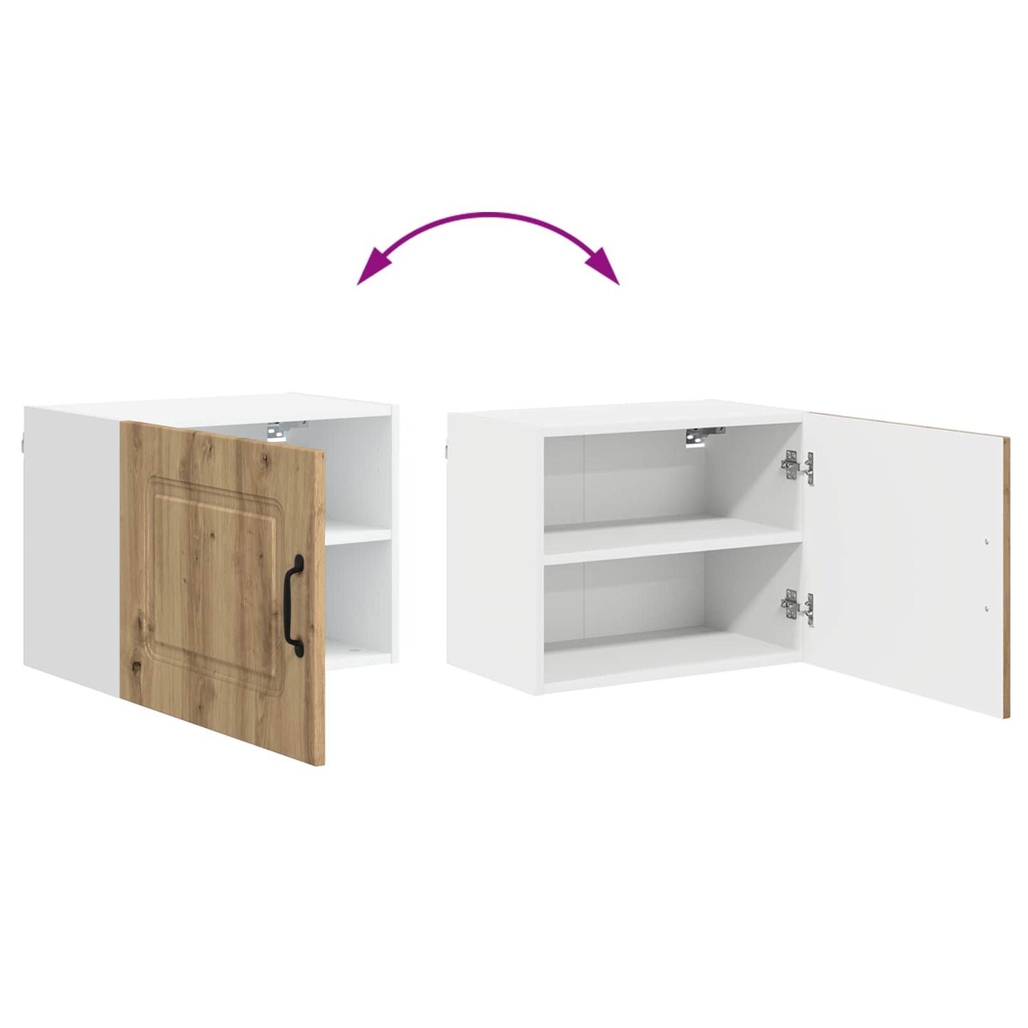vidaXL Küchenschrank Kalmar 2 pcs Artisan-Eiche 50 x 31 x 40 cm