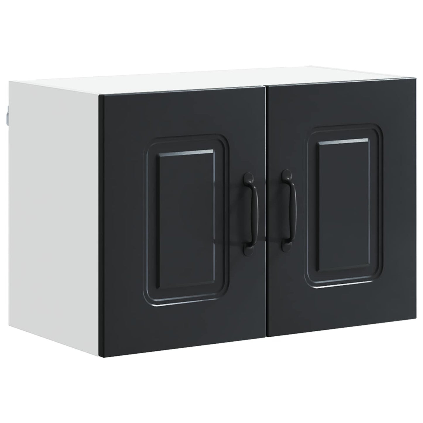 vidaXL Küchenschrank mit Speicher Kalmar 2 pcs Schwarz 60 x 31 x 40 cm