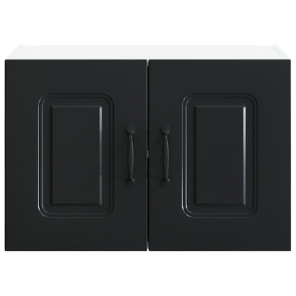 vidaXL Küchenschrank mit Speicher Kalmar 2 pcs Schwarz 60 x 31 x 40 cm