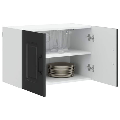 vidaXL Küchenschrank mit Speicher Kalmar 2 pcs Schwarz 60 x 31 x 40 cm