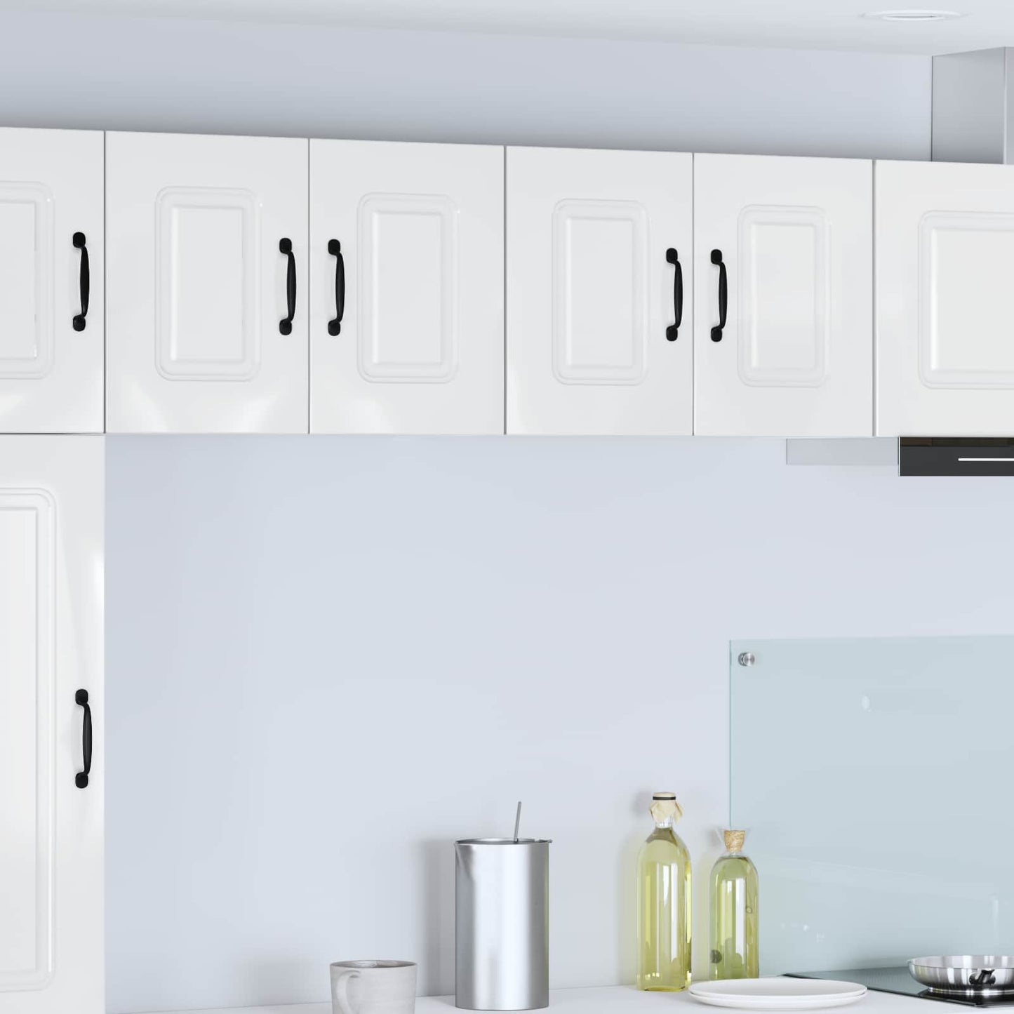 vidaXL Küchenschrank Kalmar 2 pcs Hochglanz Weiß 60 x 31 x 40 cm