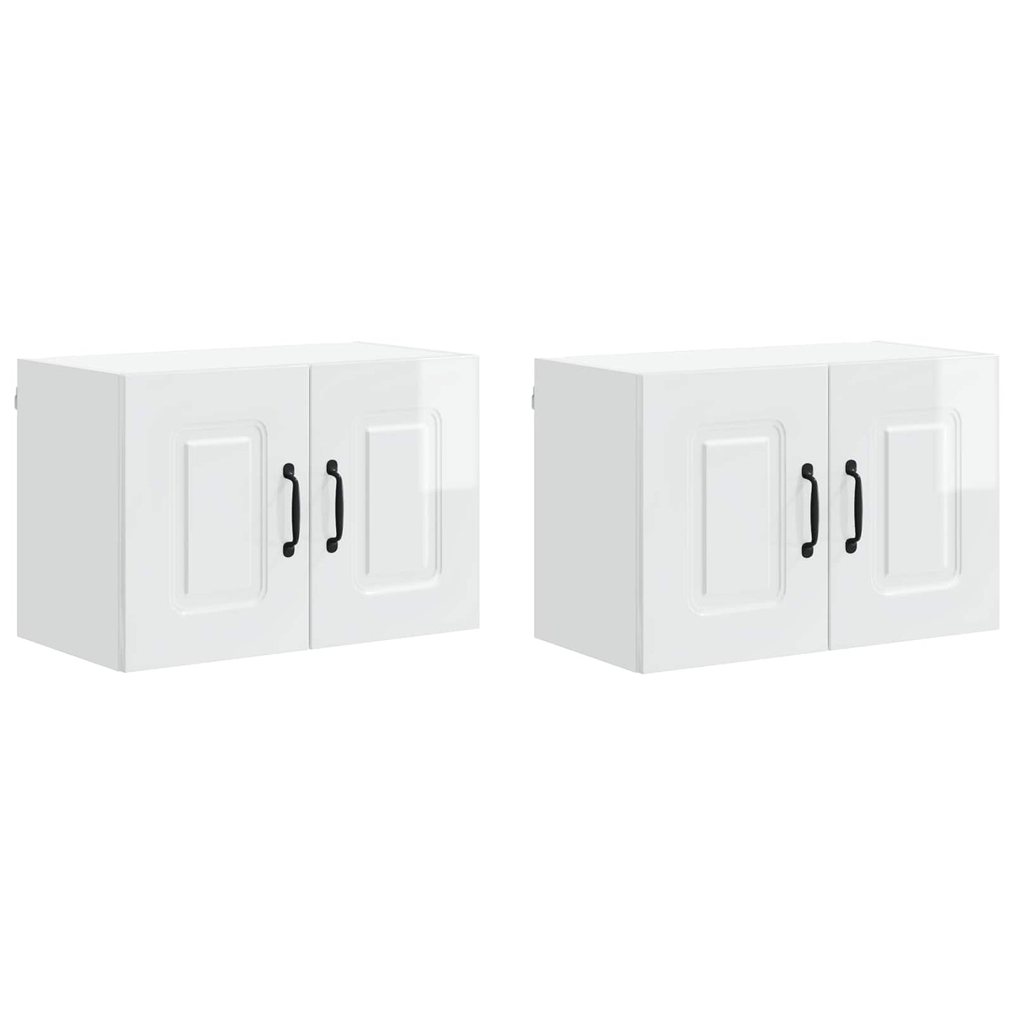 vidaXL Küchenschrank Kalmar 2 pcs Hochglanz Weiß 60 x 31 x 40 cm