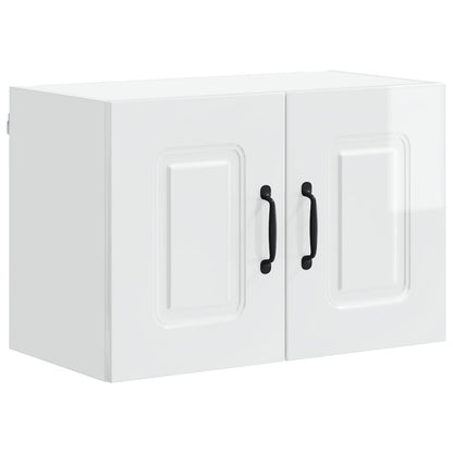 vidaXL Küchenschrank Kalmar 2 pcs Hochglanz Weiß 60 x 31 x 40 cm