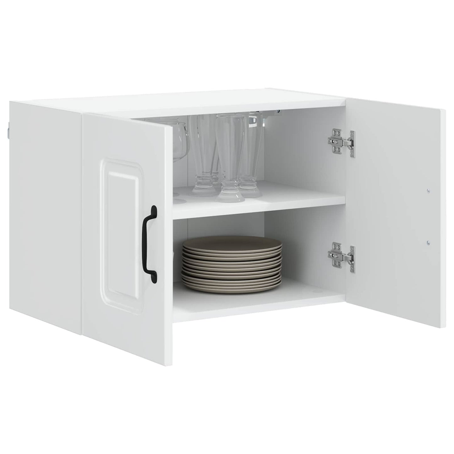 vidaXL Küchenschrank Kalmar 2 pcs Hochglanz Weiß 60 x 31 x 40 cm