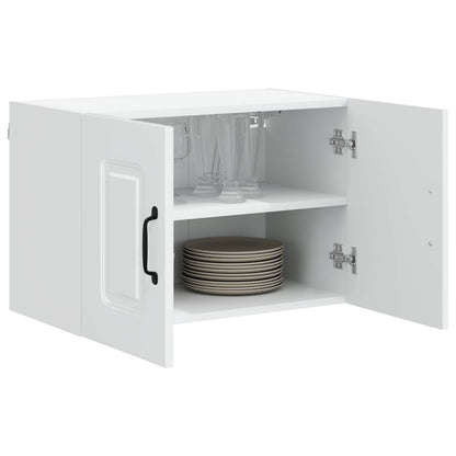 vidaXL Küchenschrank Kalmar 2 pcs Hochglanz Weiß 60 x 31 x 40 cm