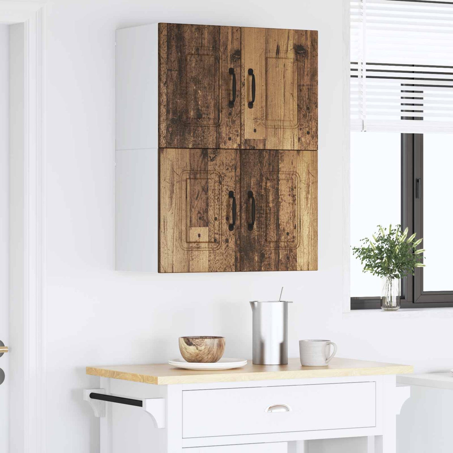 vidaXL Küchenschrank mit Speicher Kalmar 2 pcs Altholz 60 x 31 x 40 cm