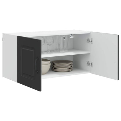 vidaXL Meuble haut de cuisine Kalmar Noir 80 x 31 x 40 cm Bois d'ingénierie