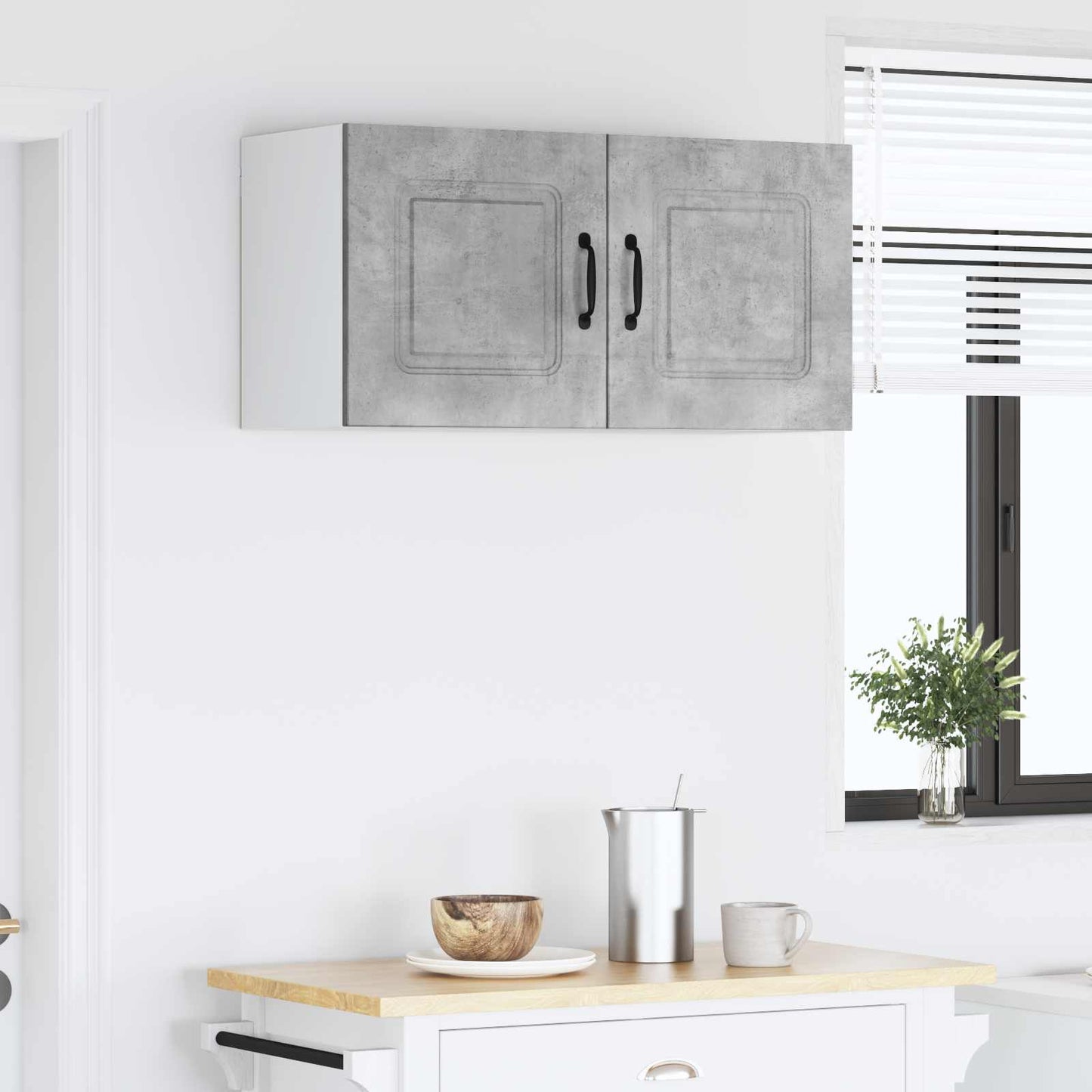 vidaXL Küchenschrank Kalmar Beton Grau 80 x 31 x 40 cm Holzwerkstoff
